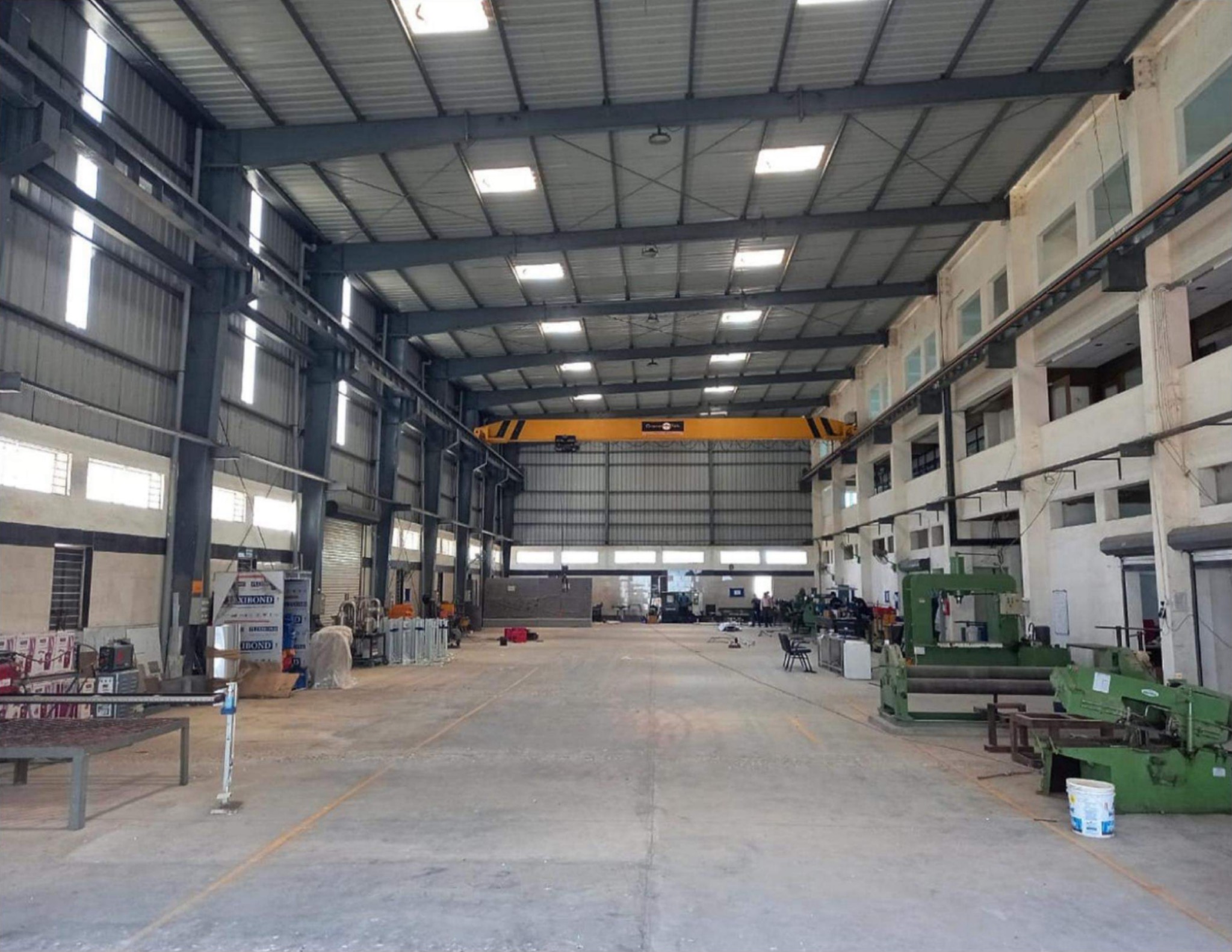 Wide industrial manufacturing facility